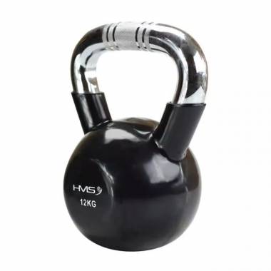 Kettlebell HMS KTC20 BLACK ketaus rankena su rakteliais