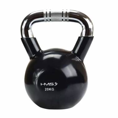 Kettlebell HMS KTC20 BLACK ketaus rankena su rakteliais