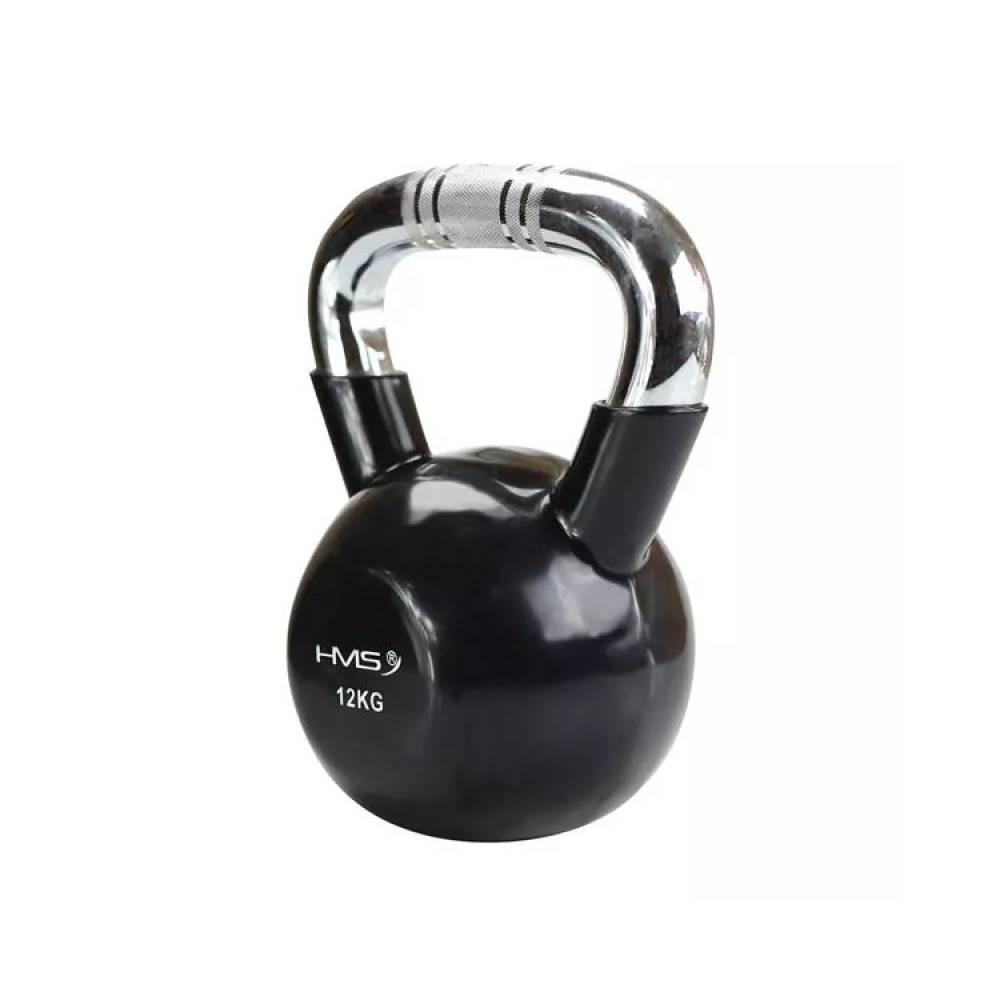 Kettlebell HMS KTC20 BLACK ketaus rankena su rakteliais