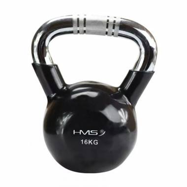 Kettlebell HMS KTC20 BLACK ketaus rankena su rakteliais