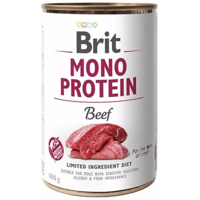 Šlapias šunų maistas Brit Mono Protein Beef, jautiena, 0,4 kg