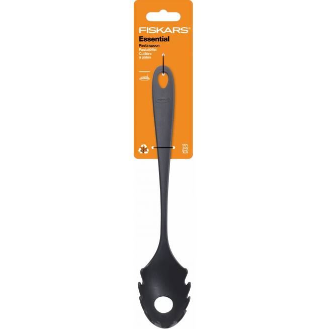 Šaukštas makaronams Fiskars ESSENTIAL 1065593, juoda, plastikas