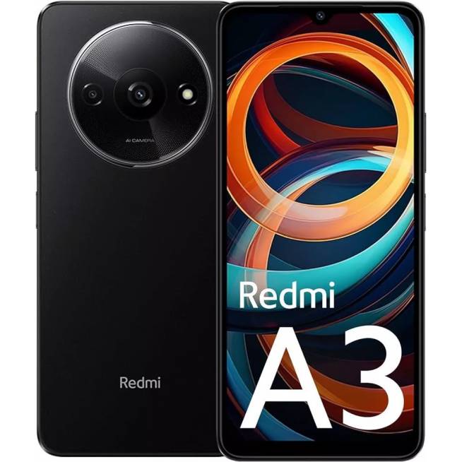 Mobilusis telefonas Redmi A3, 64 GB, juodas