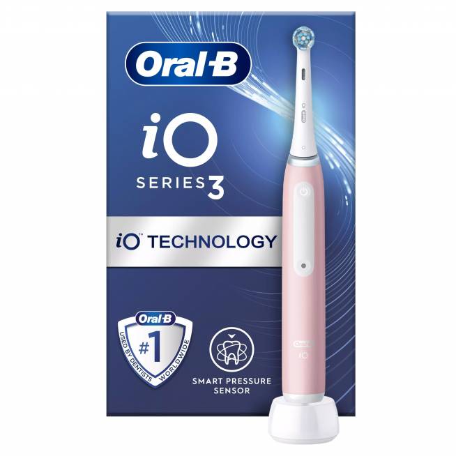 Elektrinis dantų šepetėlis Braun Oral-B iO Series 3, rožinis