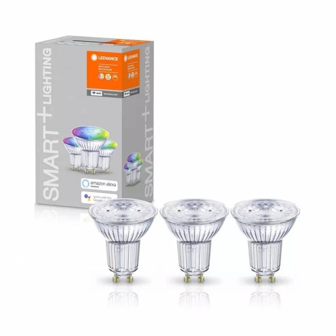 Lemputė Ledvance LED, PAR16, rgb, GU10, 5 W, 350 lm, 3 vnt.