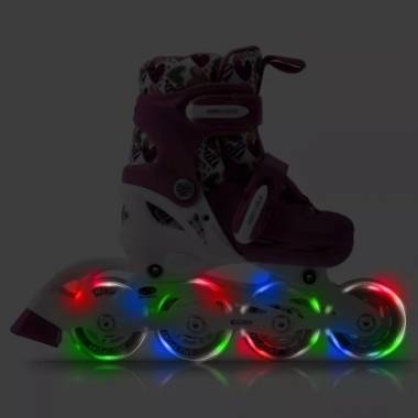 Riedučiai-riedučiai-riedučiai reguliuojami Smj sport Combo Hearts 3in1 Led Jr HS-TNK-000011510