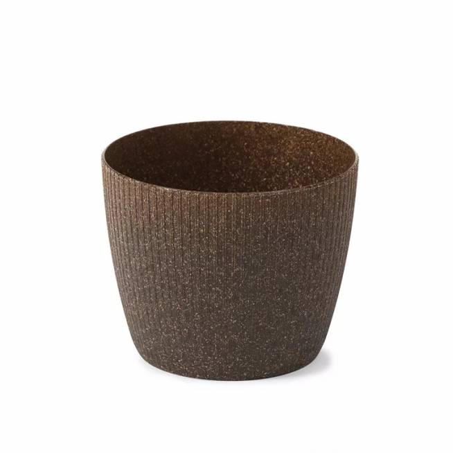 Vazonas Lamela Eco Coffee 674-86, plastikinis, 19 cm, Ø 19 cm x 19 cm, rudas