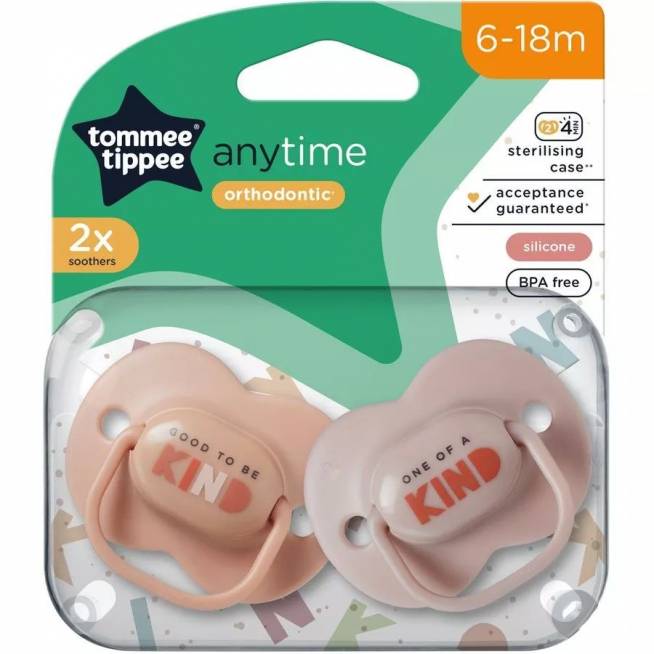 TOMMEE TIPPEE TTP433544 ANY TIME čiulptukas 6-18m 2pak