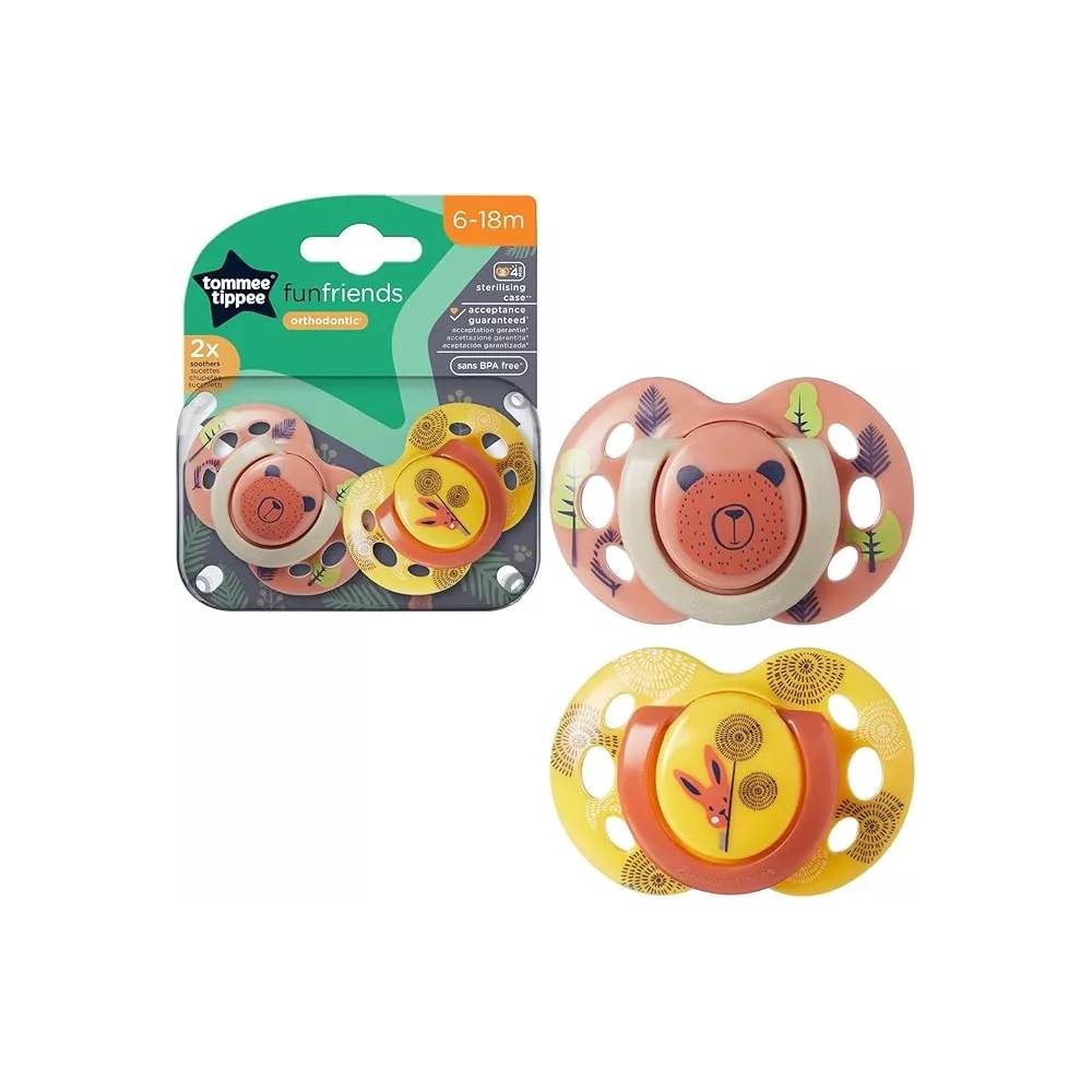 TOMMEE TIPPEE TTP43335896 FUN FRIENDS čiulptukas 6-18m 2pak