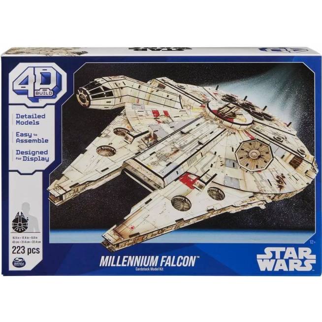 4D dėlionė Spin Master Star Wars Millennium Falcon 6069815, 22.4 cm, įvairių spalvų, 223 vnt.