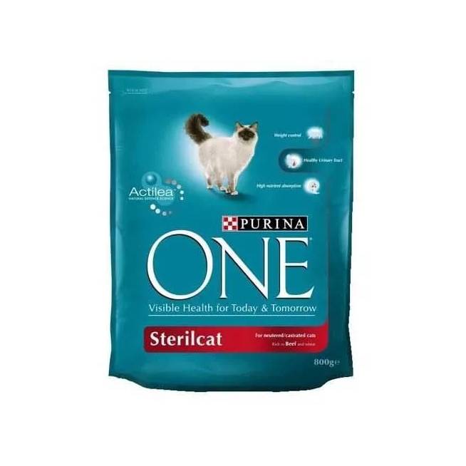 Sausas kačių maistas Purina One, grūdai, 0.8 kg