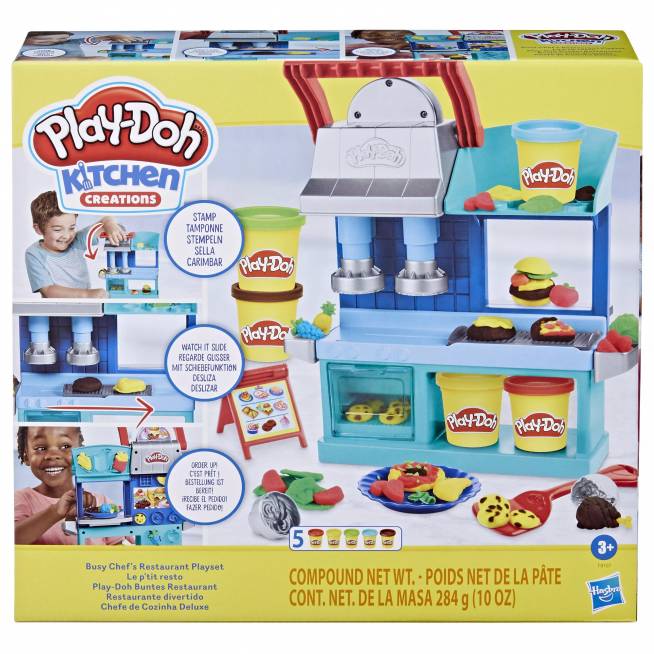 Plastilino rinkinys Play-Doh Chef's Restaurant Playset, įvairių spalvų