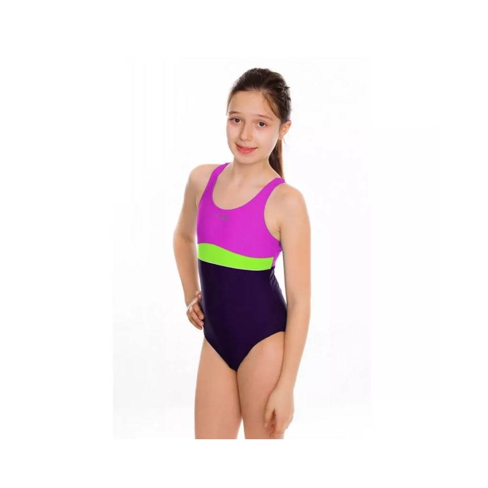 Aqua-speed Emily Junior maudymosi kostiumėlis rožinis-violetinis