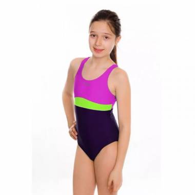 Aqua-speed Emily Junior maudymosi kostiumėlis rožinis-violetinis