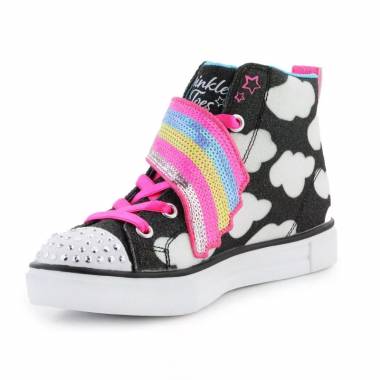 Skechers Twinkle Toes batai: Twinkle Sparks - Shooting Star Jr 314775L-BKMT