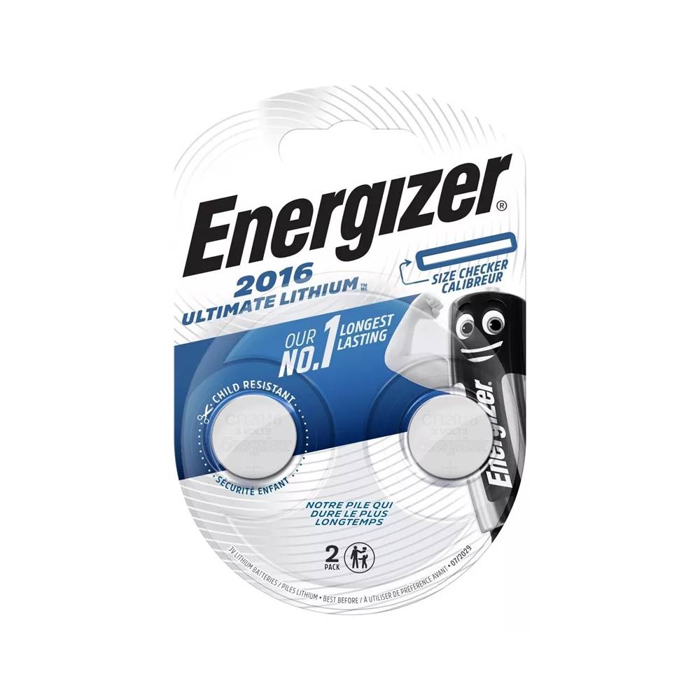 Elementai ENERGIZER CR2016, 3V, 2 vnt.