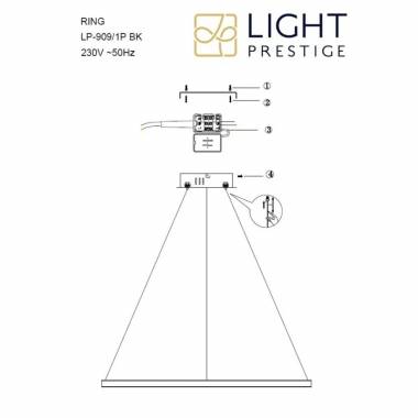 Šviestuvas lubų Light Prestige Ring, 35 W, LED, 3 - 6K