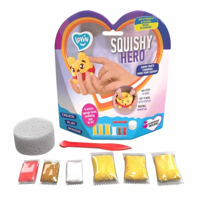 Plastilinas Lovin Squishy Heroes Air Clay, įvairių spalvų