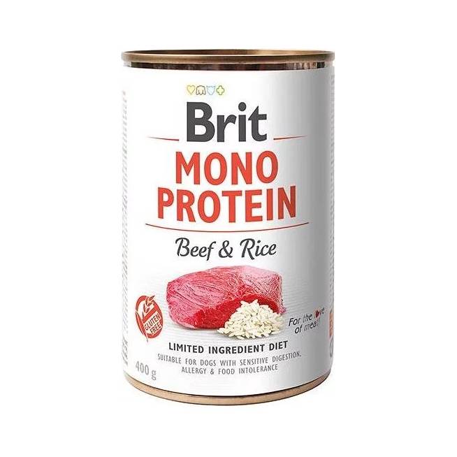 Šlapias šunų maistas Brit Mono Protein, jautiena/ryžiai, 0.4 kg