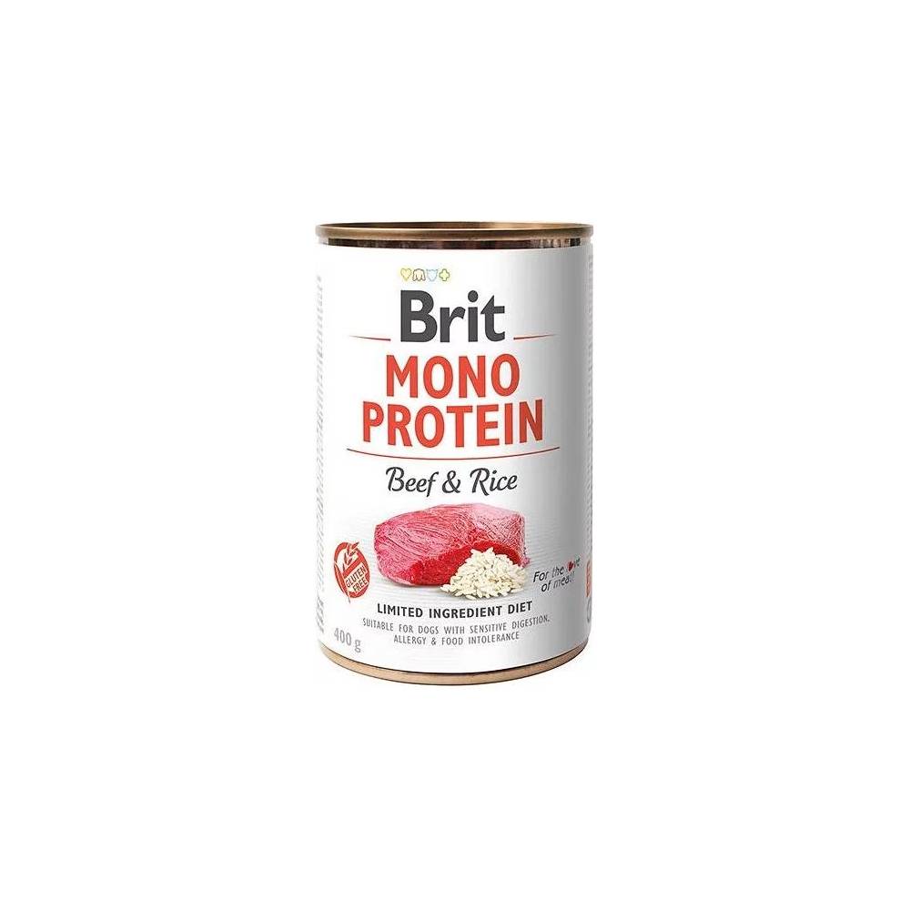 Šlapias šunų maistas Brit Mono Protein, jautiena/ryžiai, 0.4 kg