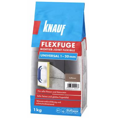 Glaistas siūlėms Knauf FLEXFUGE, dekoratyvinis, šviesiai ruda, 1 kg