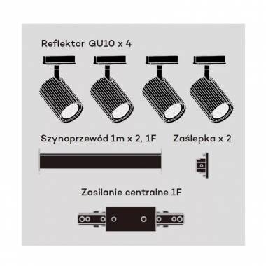 Šviestuvas lubų Light Prestige Tokio Set 1F, 4X40 W, GU10