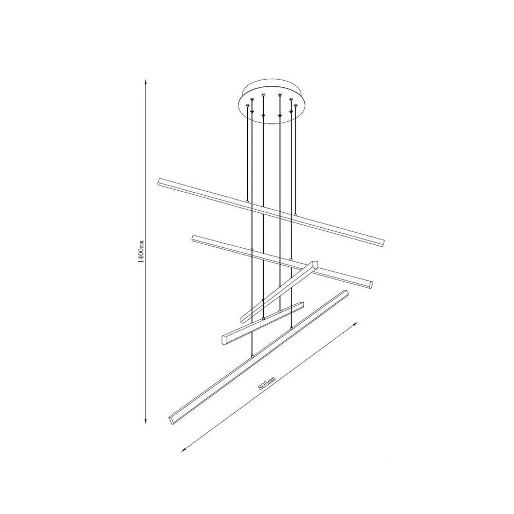 Šviestuvas lubų Domoletti 2023522P-BK, 60 W, 4000 °K