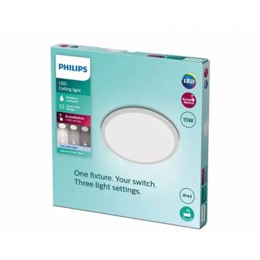 Šviestuvas plafonas Philips Slim 929002667601, 15 W, LED, 4000 °K