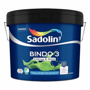 Dažai Sadolin Bindo 3, balta, 9 l