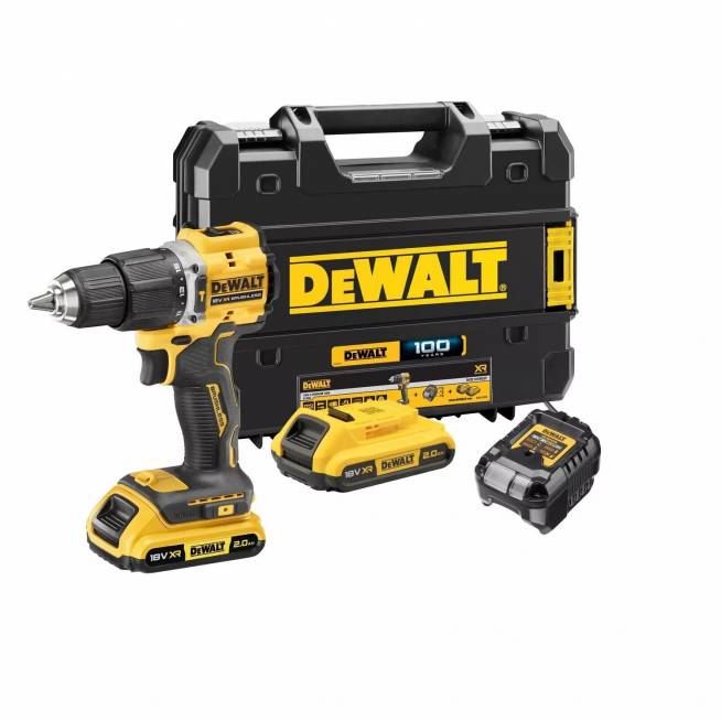 Akumuliatorinis smūginis gręžtuvas su akumuliatoriumi Dewalt DCD100YD2T, 18 V, 2x2Ah