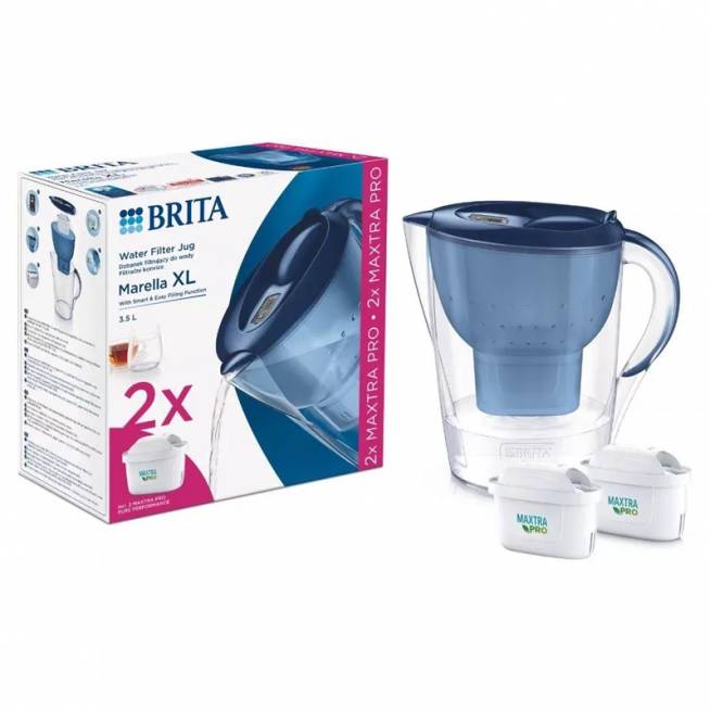 Vandens filtravimo indas Brita MARELLA XL, 3.5 l, mėlyna