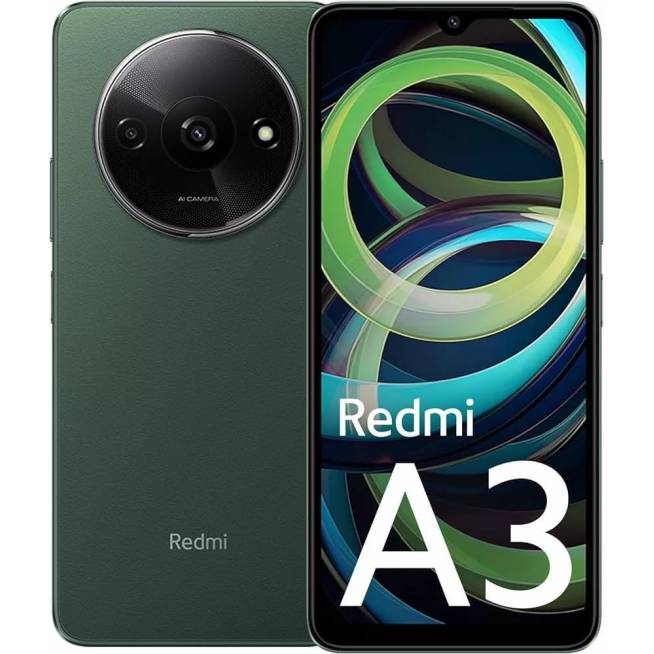 Mobilusis telefonas Redmi A3, 64 GB, žalias