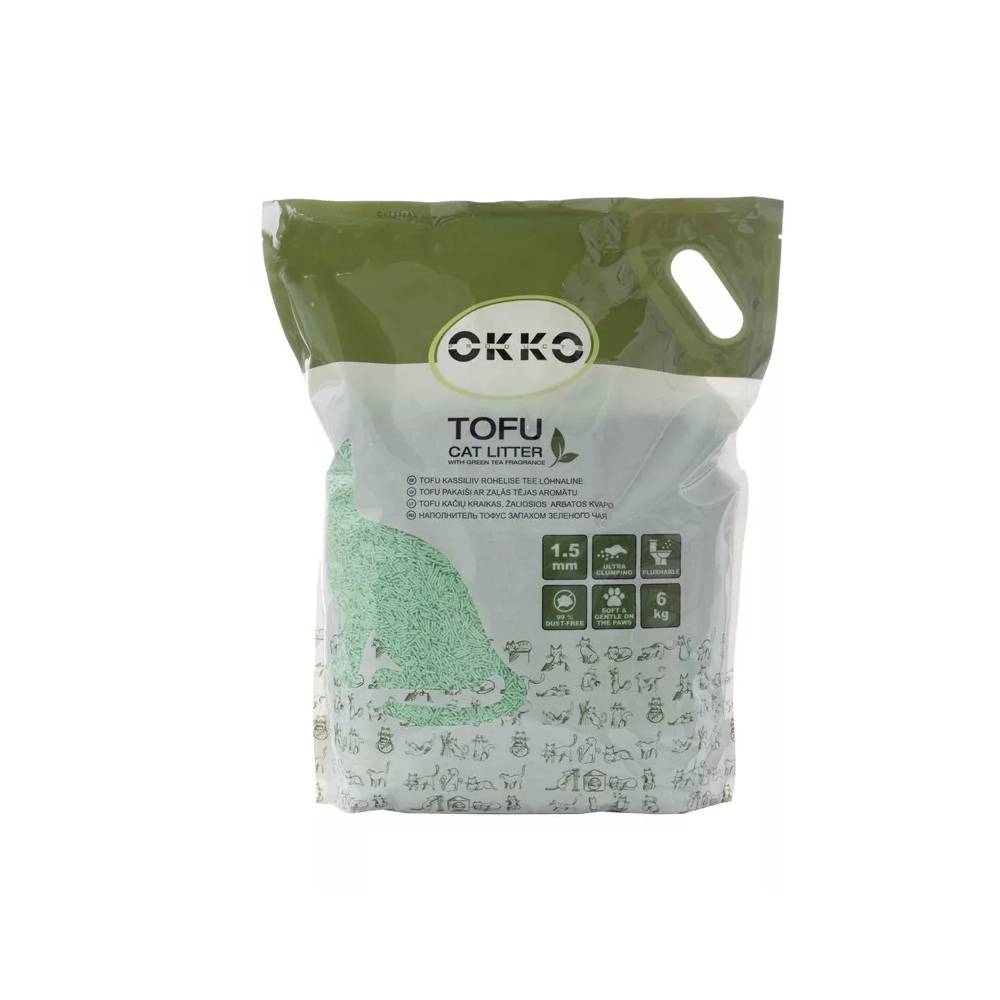 Kačių kraikas organinis (sušokantis) Okko Tofu, 6 kg, 13.8 l