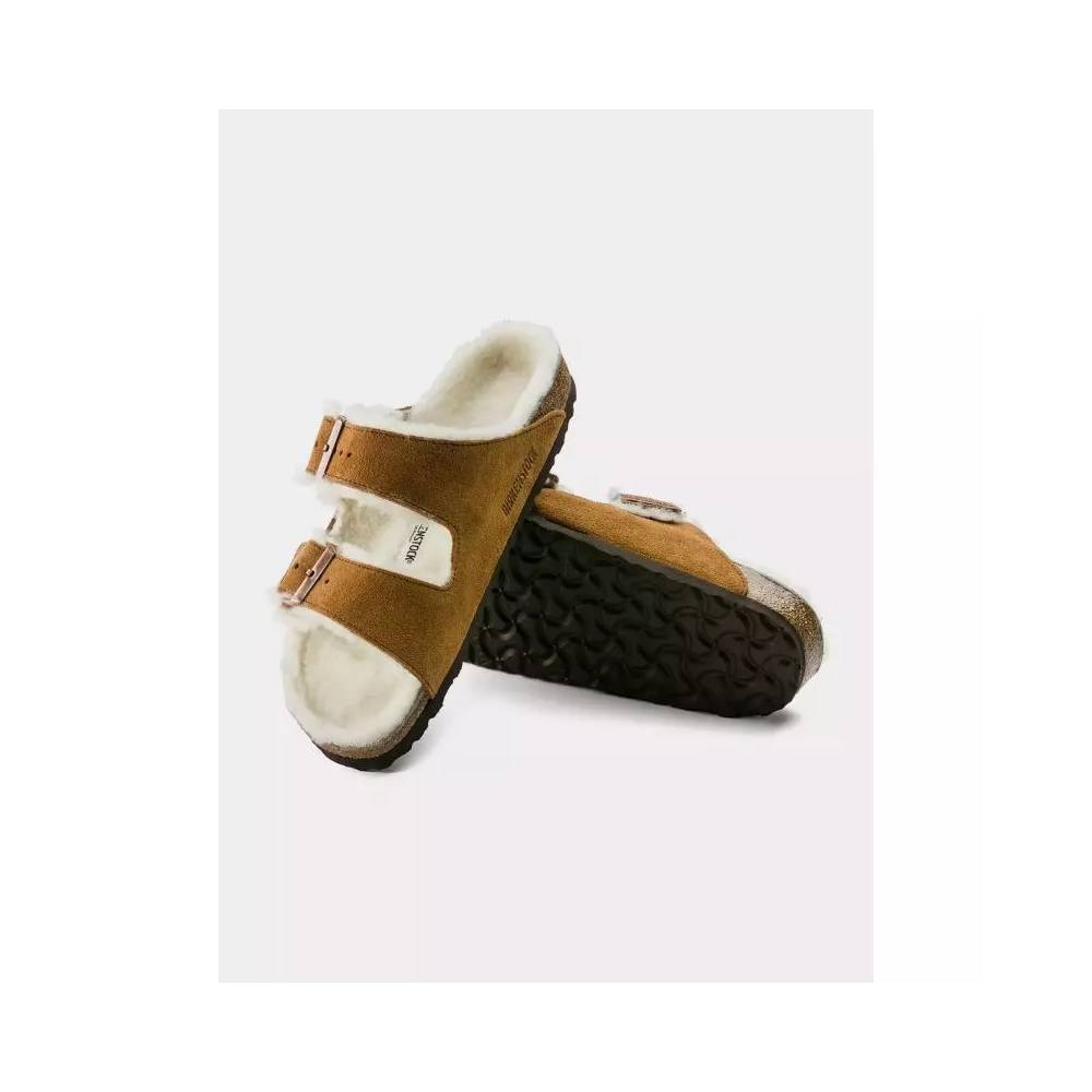 Birkenstock Arizona Shearling Mink W 1001135 šlepetės