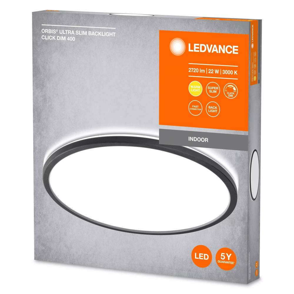 Šviestuvas plafonas Ledvance Orbis Ultra Slim Clickdim, 22 W, LED, 3000 °K