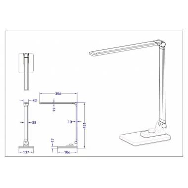 Stalinis šviestuvas Standart Multi BL1268-C Metallic grey, LED, pastatomas, 10W