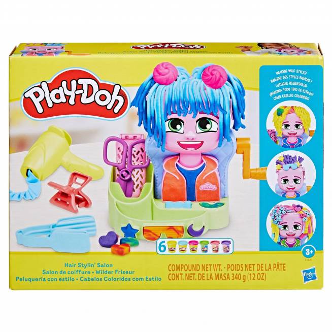 Kūrybinis modelino rinkinys Hasbro Play-Doh Hair Staylin' Salon F8807, įvairių spalvų