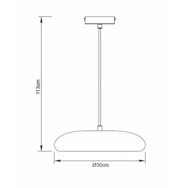 Šviestuvas kabinamas Domoletti Faro P23046A grey, 20 W, E27