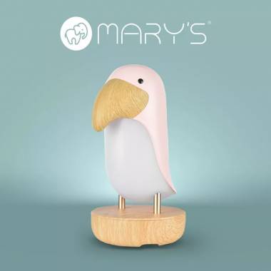 MARY'S MW20790 Rožinė naktinė lempa Toucan + BLUETOOTH Garsiakalbis