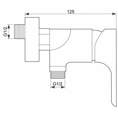 Dušo maišytuvas su rinkiniu MG-2341, SALACA