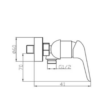 Dušo maišytuvas be rinkinio MG-2440, VENTA