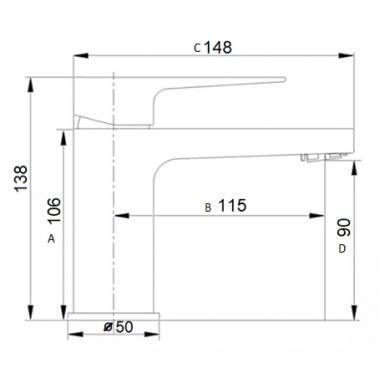 Keraminis plautuvės maišytuvas MG-2660-BH, BĒRZUPE