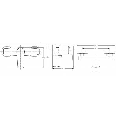 Dušo maišytuvas be rinkinio MG-2640-MH, BÜRSUPE