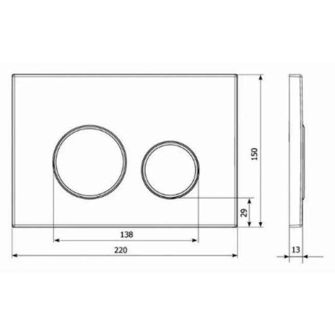 KK-POL M11 baltos spalvos mygtukas M11 SPP/110/0/K