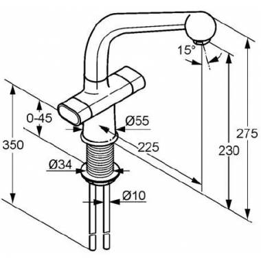 "Kludi Swingline" virtuvės maišytuvas 316270514