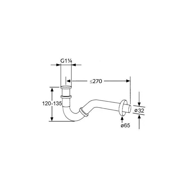 Bideto sifonas 1,1/4 "x32 1031105