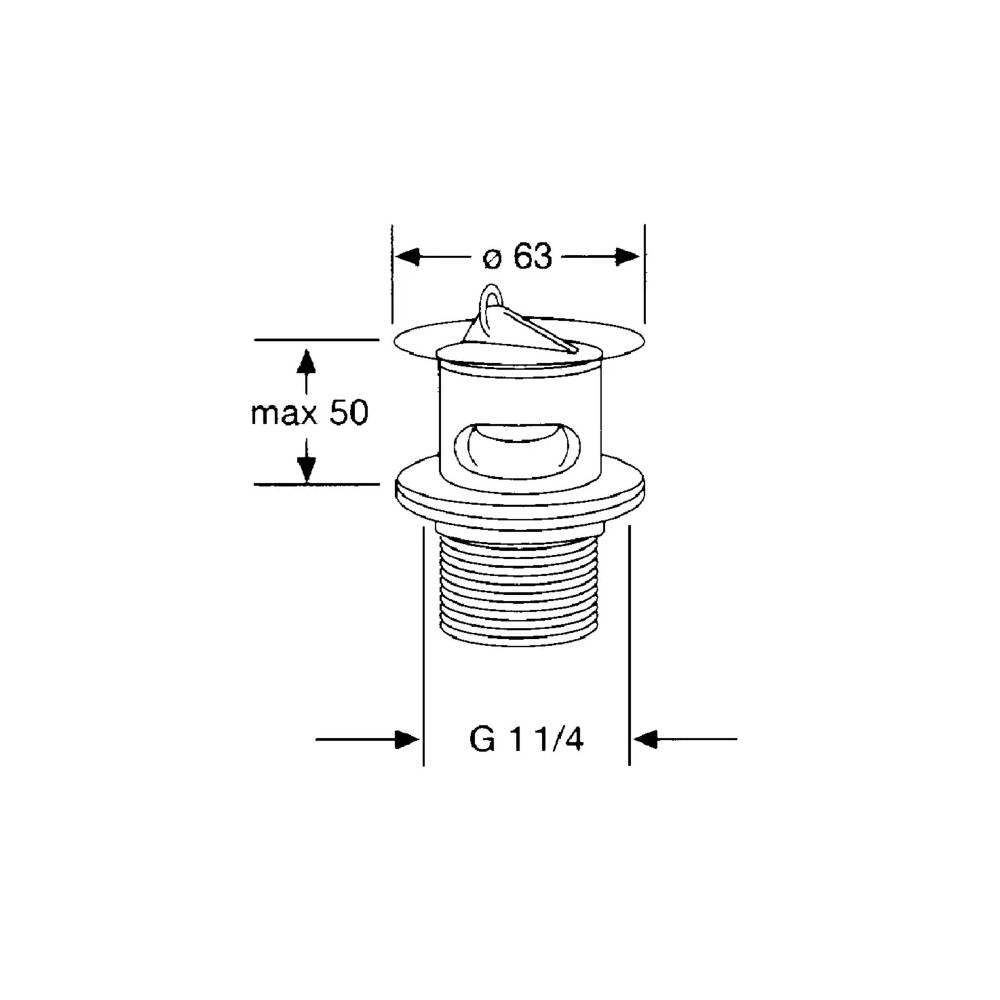 Atliekos 11/4'x63x50 (maks.) 1042705-00