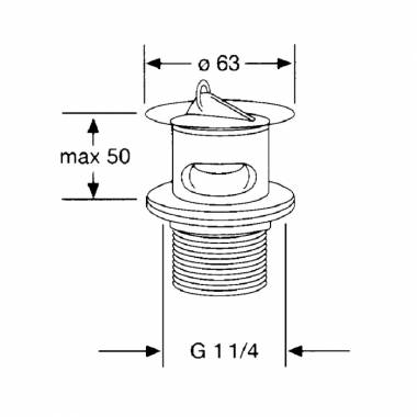 Atliekos 11/4'x63x50 (maks.) 1042705-00