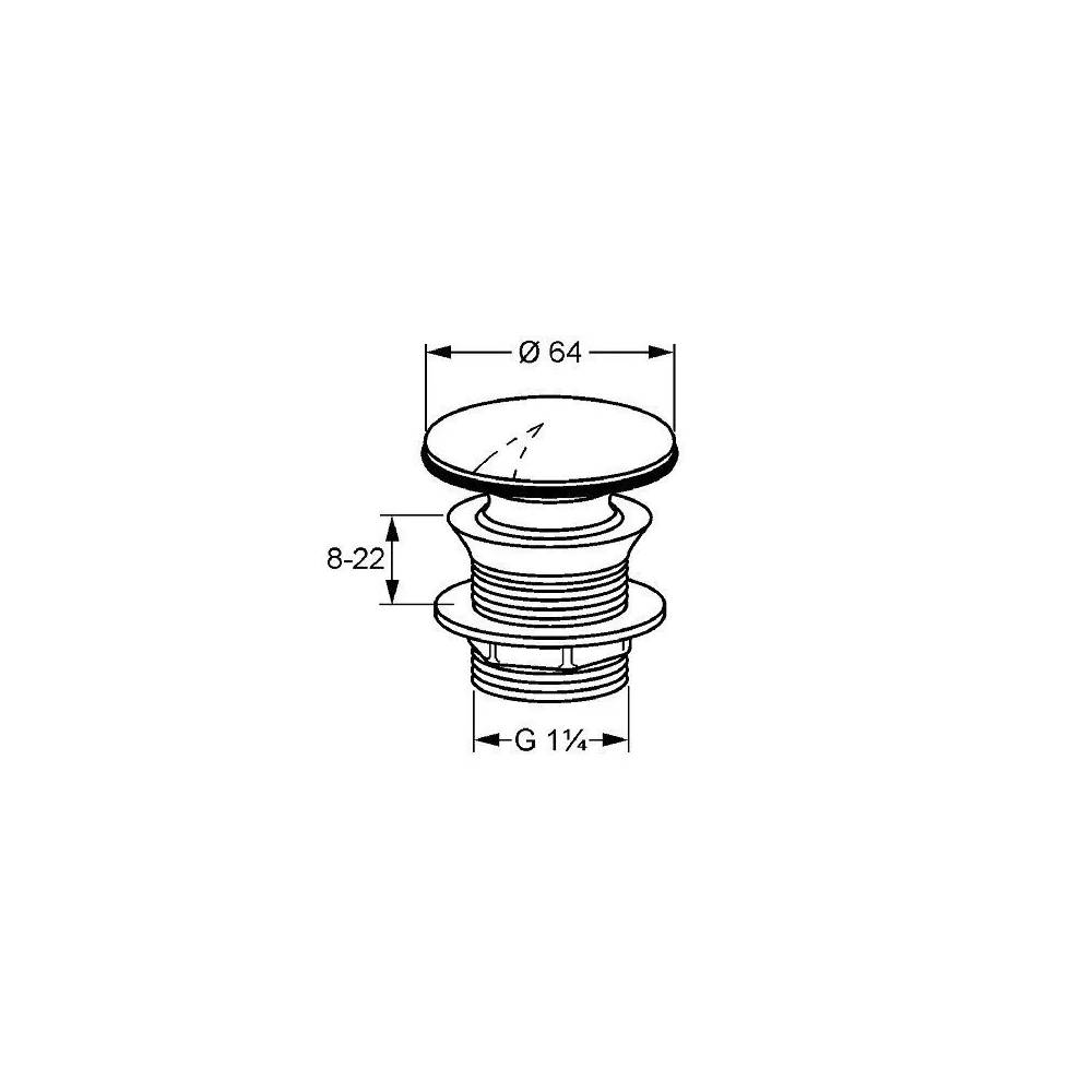 Atliekos 1,1/4 "x64x(8-22), 1042205-00