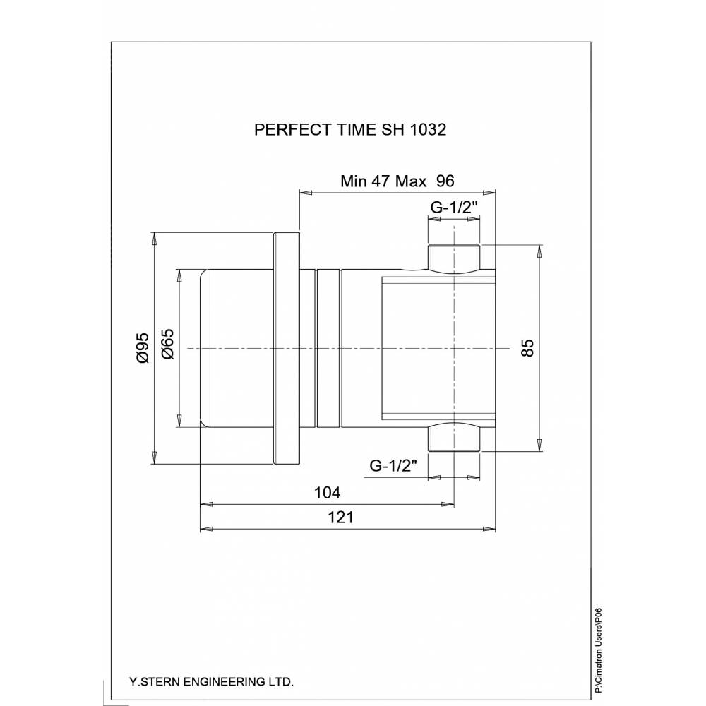 "Perfect Time Shower 1032" savaime užsidarantis dušo valdymas